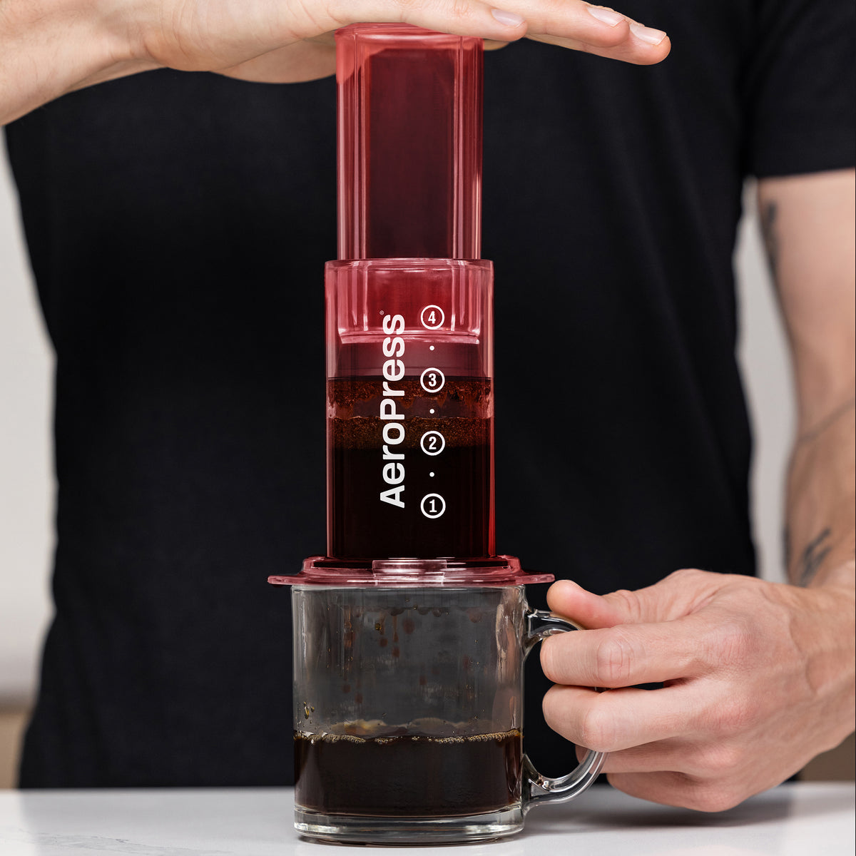 AeroPress Clear Brewer RED