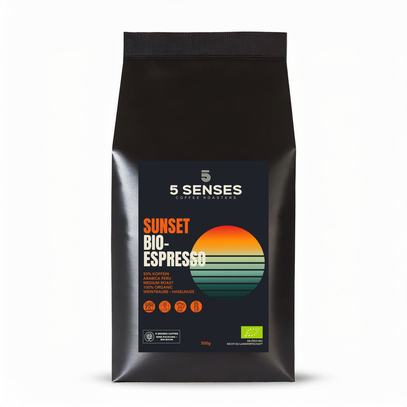 SUNSET HALF CAFF ESPRESSO-BLEND (50% KOFFEIN - KOFFEINREDUZIERT)