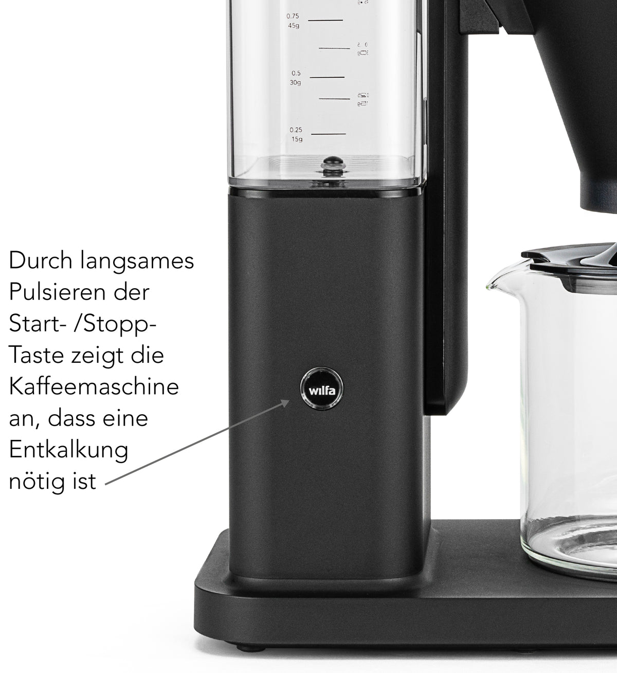 Wilfa Filterkaffeemaschine ZENSE, automatischer Tropfstopp, 1,25l, schwarz