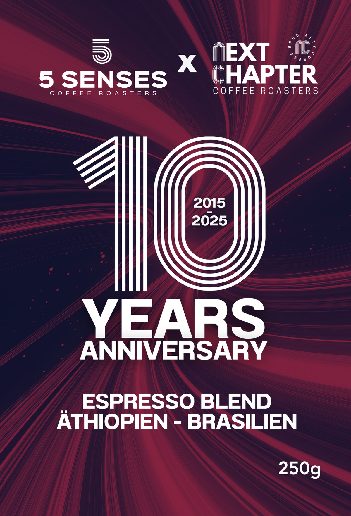 Versand JUBILÄUMSPAKET ESPRESSO - 5 SENSES ORIGINAL x NEXT CHAPTER SIGNATURE x ANNIVERSARY-BLEND 5 Senses Coffee