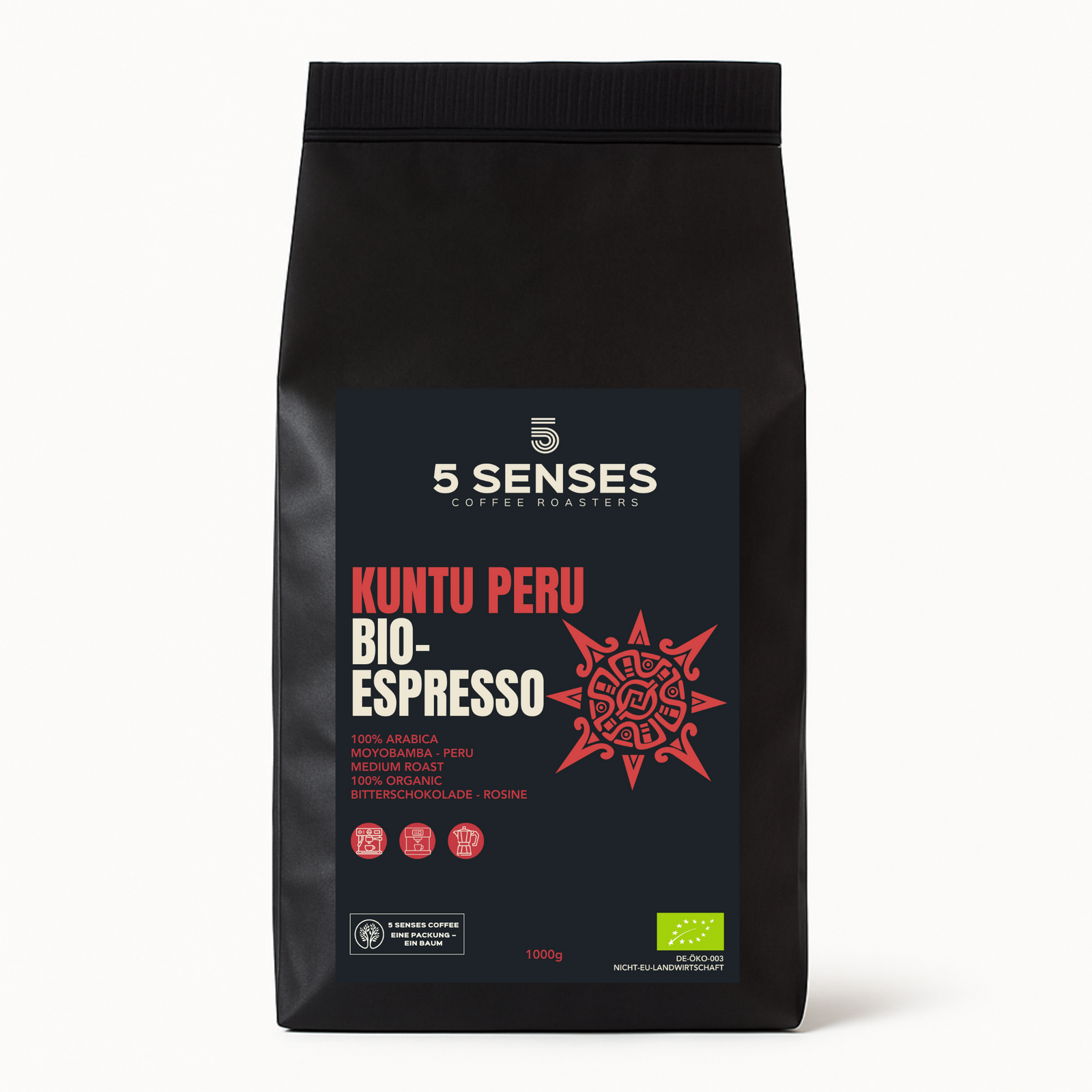 Versand KUNTU PERU ESPRESSO (BIO) BITTERSCHOKOLADE - ROSINE - VOLLER KÖRPER