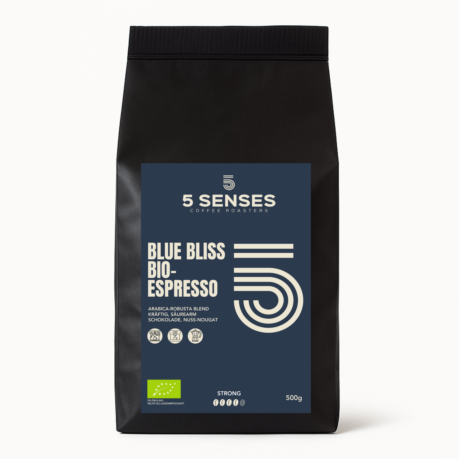 Versand ORIGINALS ESPRESSO BLEND BLUE BLISS (BIO) Dunkle Schokolade, Nuss-Nougat Creme, Honig