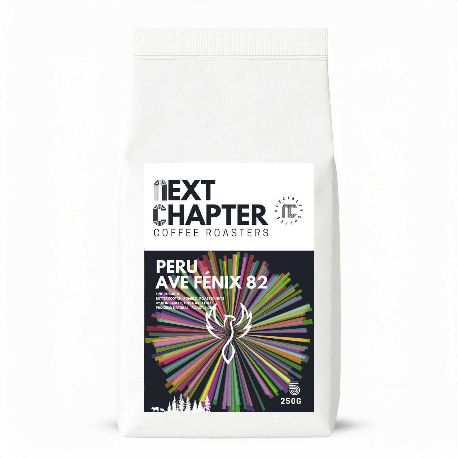Versand NEXT CHAPTER: PERU AVE FÈNIX 82 =FINE ROBUSTA= (ORGANIC) KARAMELLBONBON - POMELO - GERÖSTETE NÜSSE