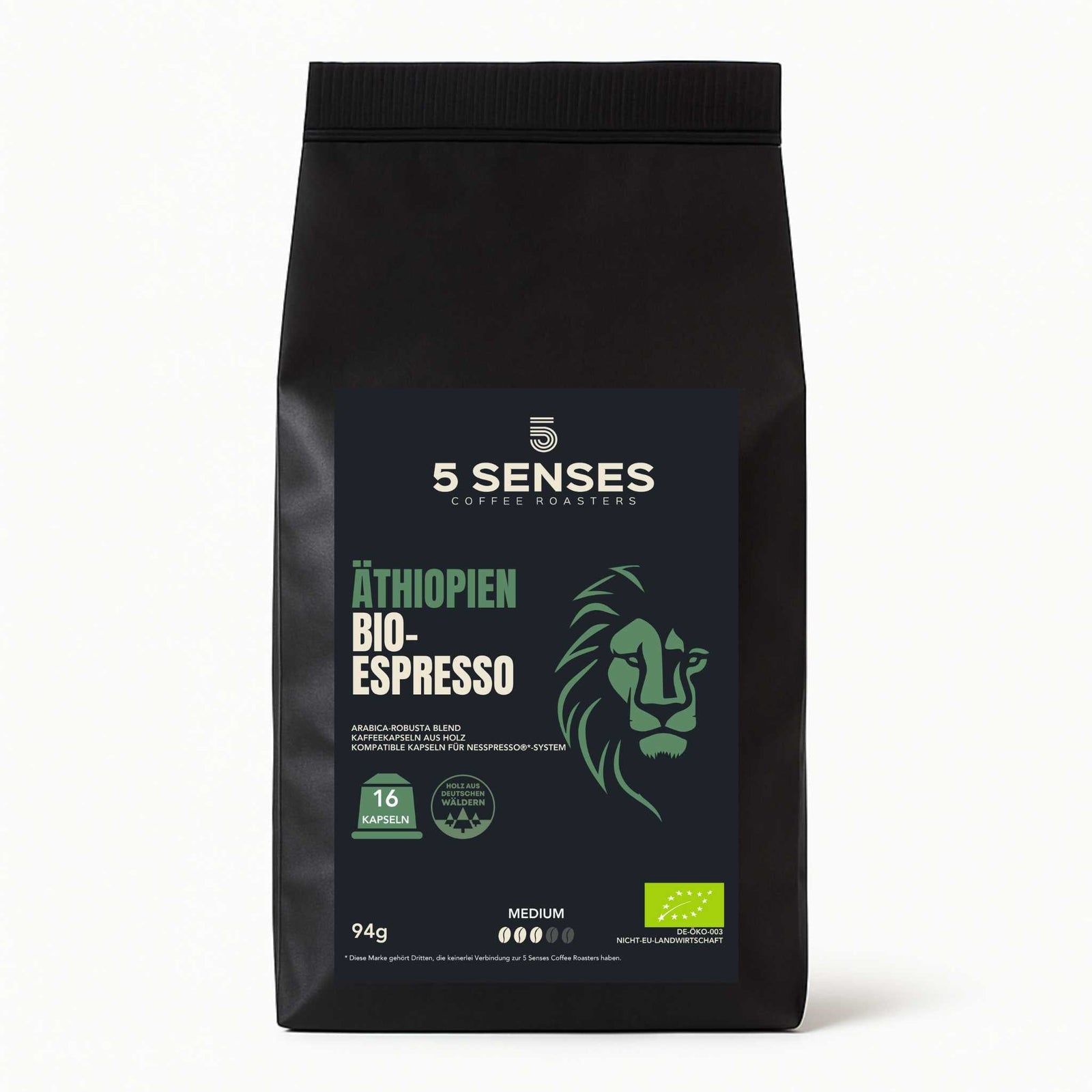 Versand 16 Kapseln ÄTHIOPIEN ESPRESSO KAFFEEKAPSELN (BIO) SCHOKOLADE - BITTERMANDEL - BROMBEERE